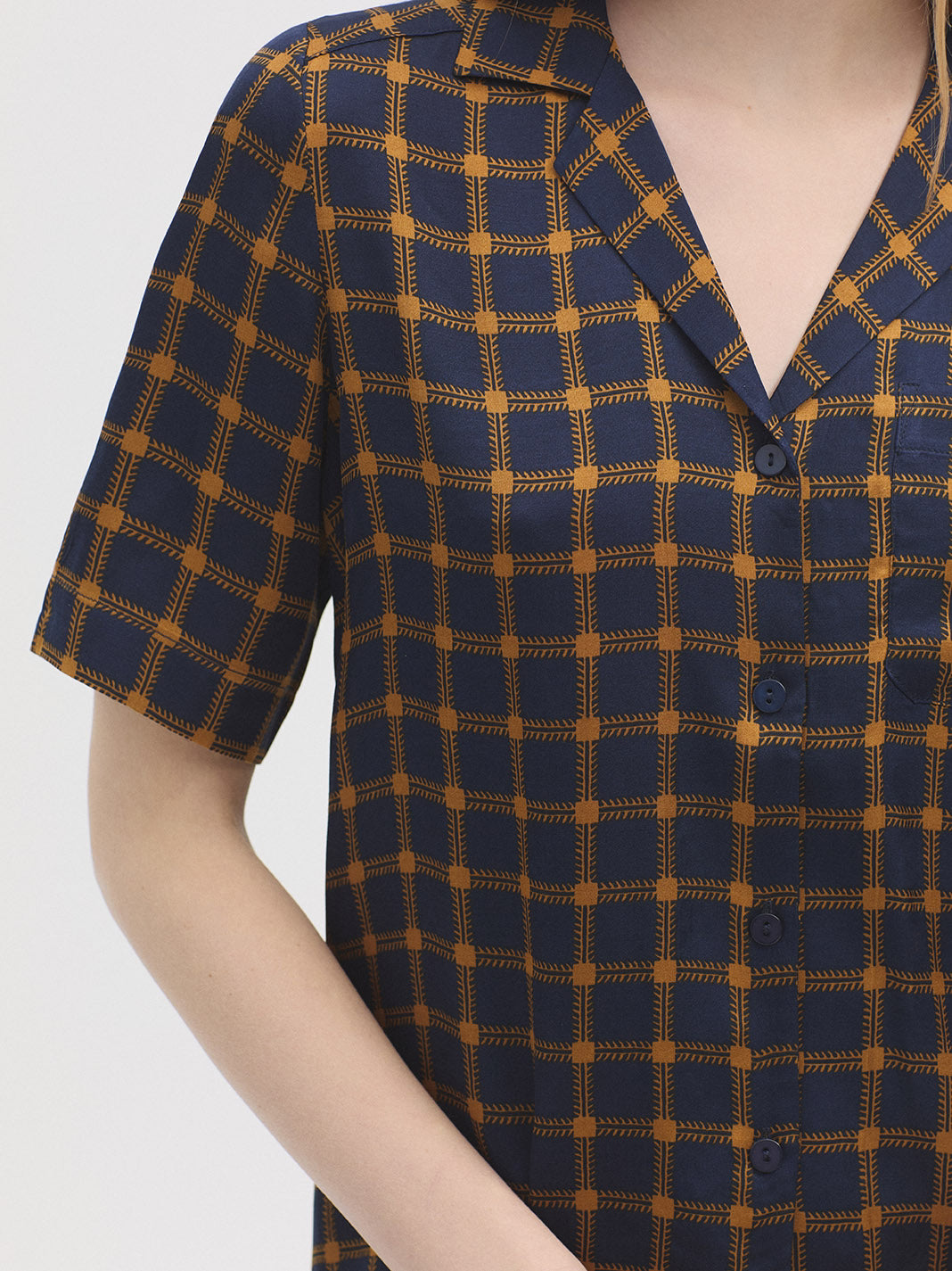 Garden Checks Satin Shirt