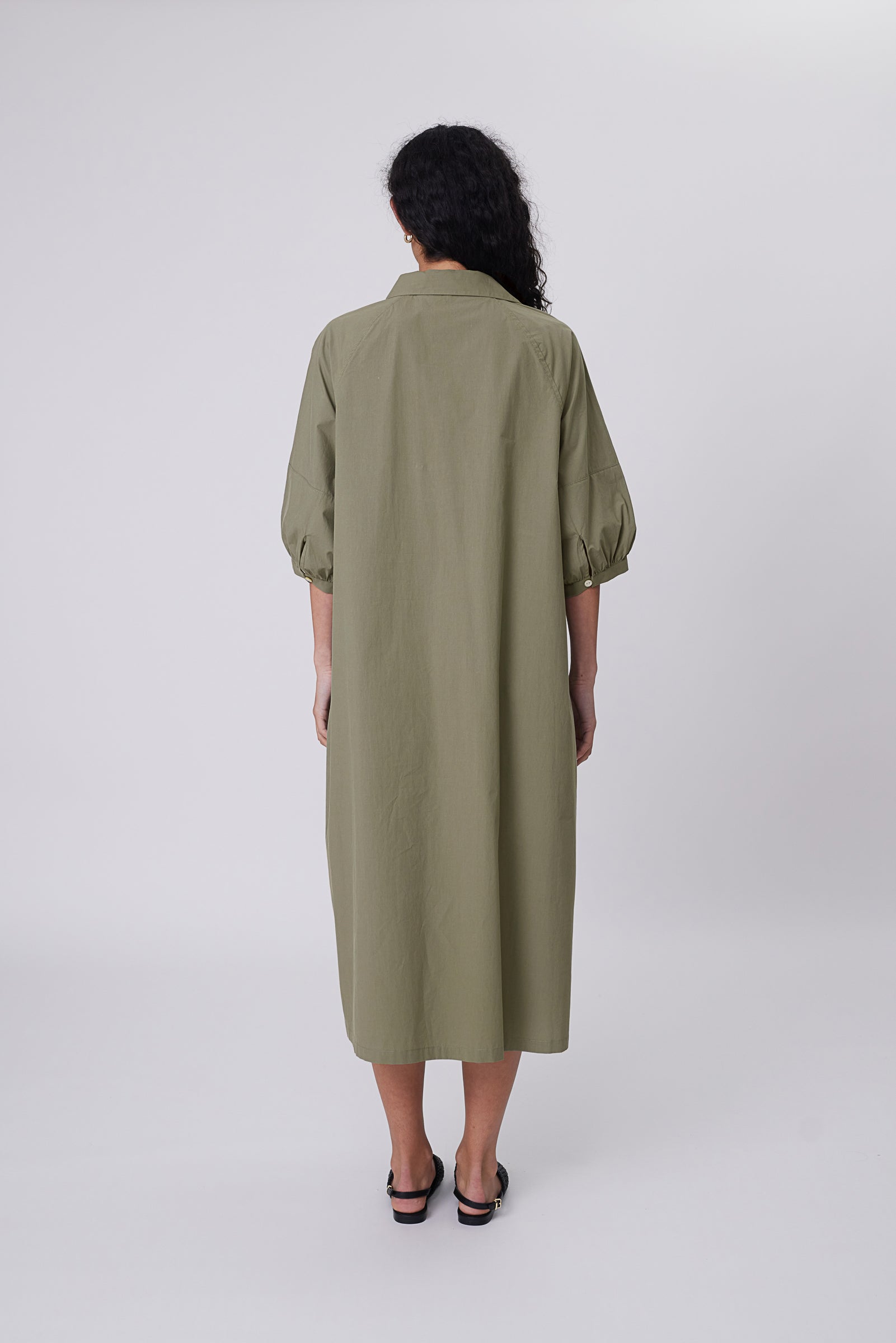 Cascade Shirt Dress - Laurel