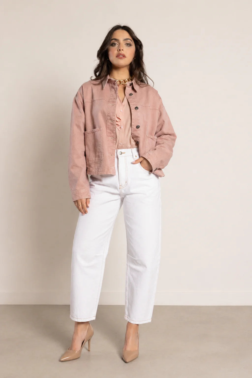 Barrel Jean - White