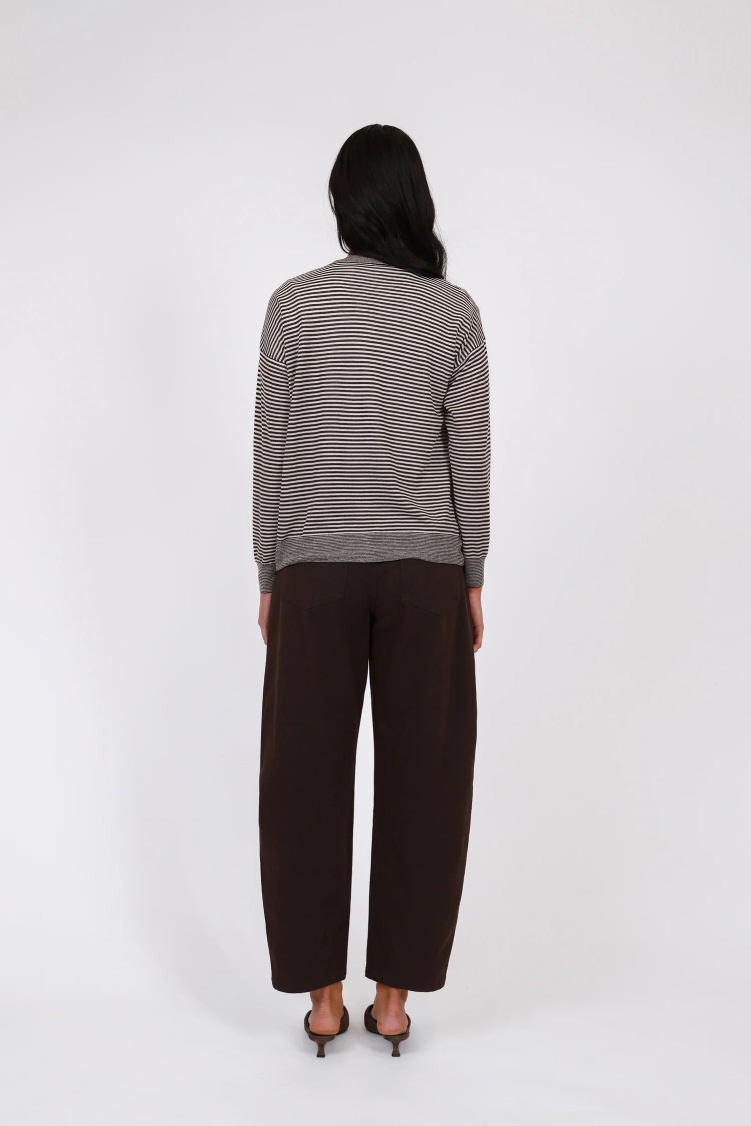 Marlow Collage Merino Cardigan - Java Stripe