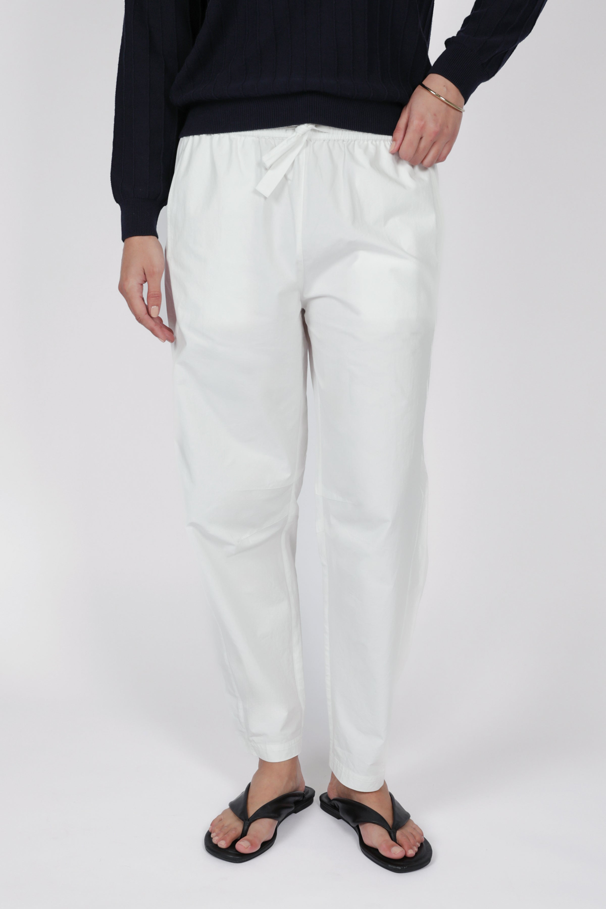Marlow Cora Barrel Pant - Chalk