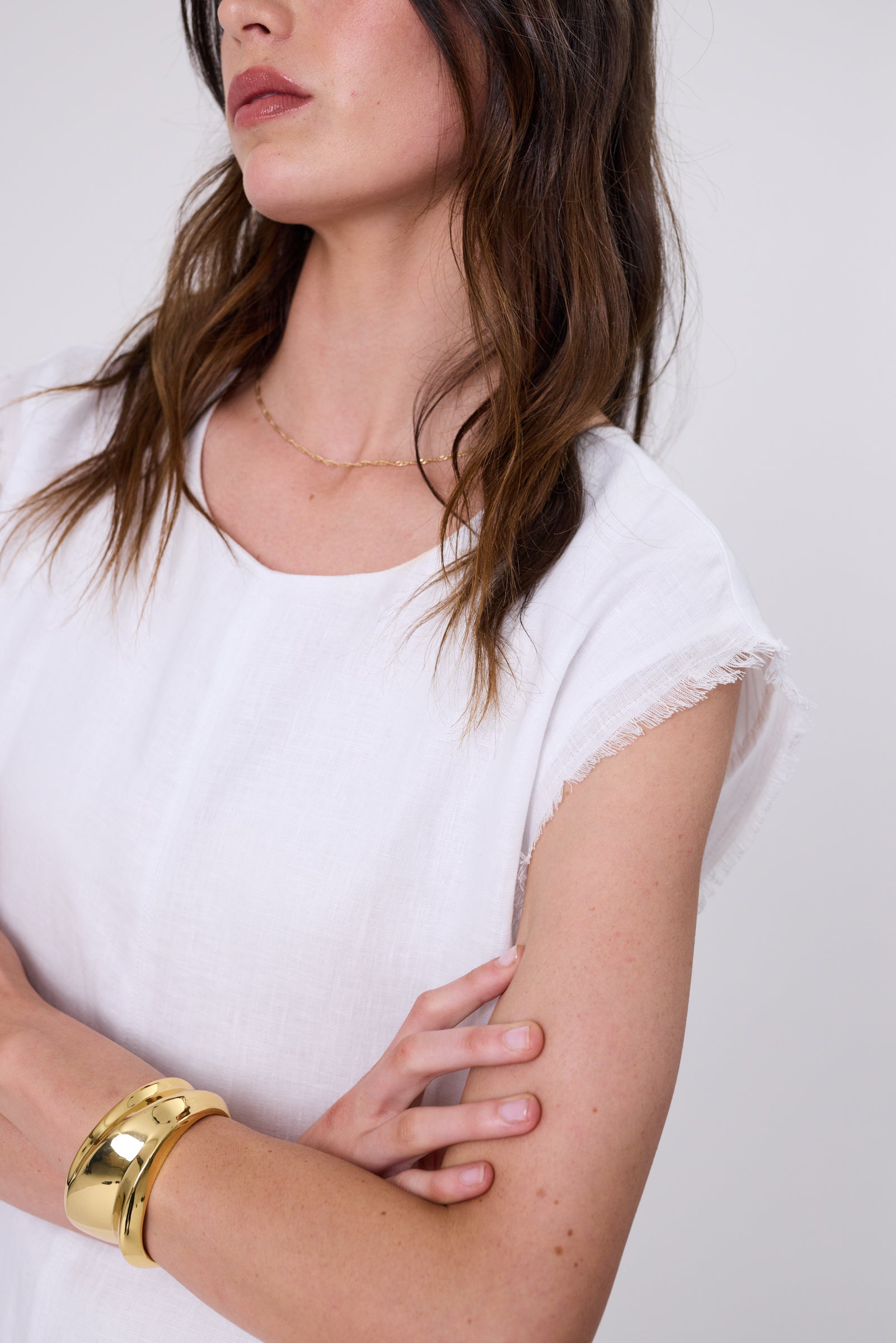 Costa Linen Dress - White