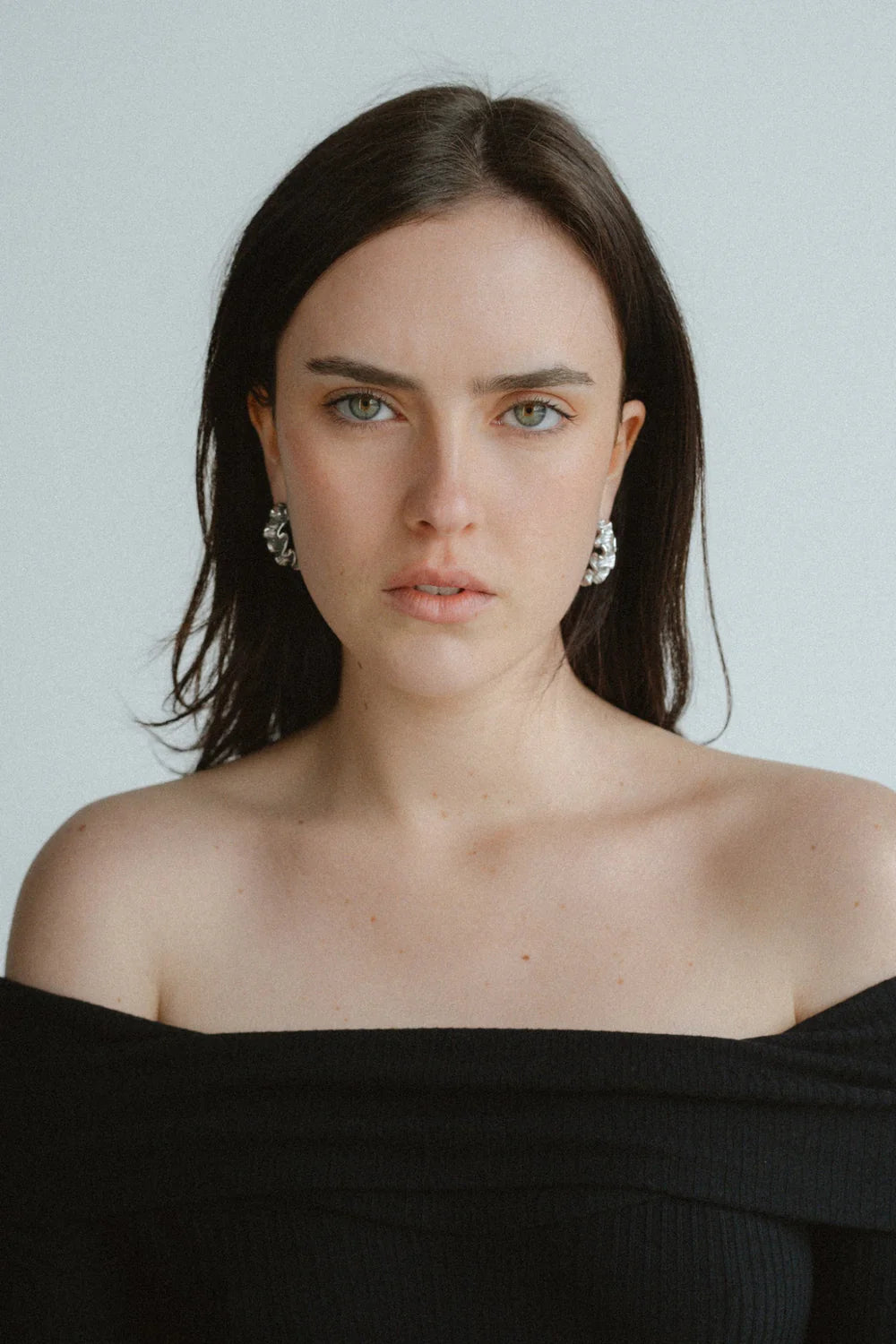 Crinkle Earring - Silver