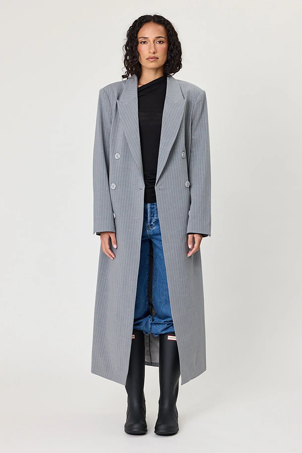 Porter Coat - Grey Stripe