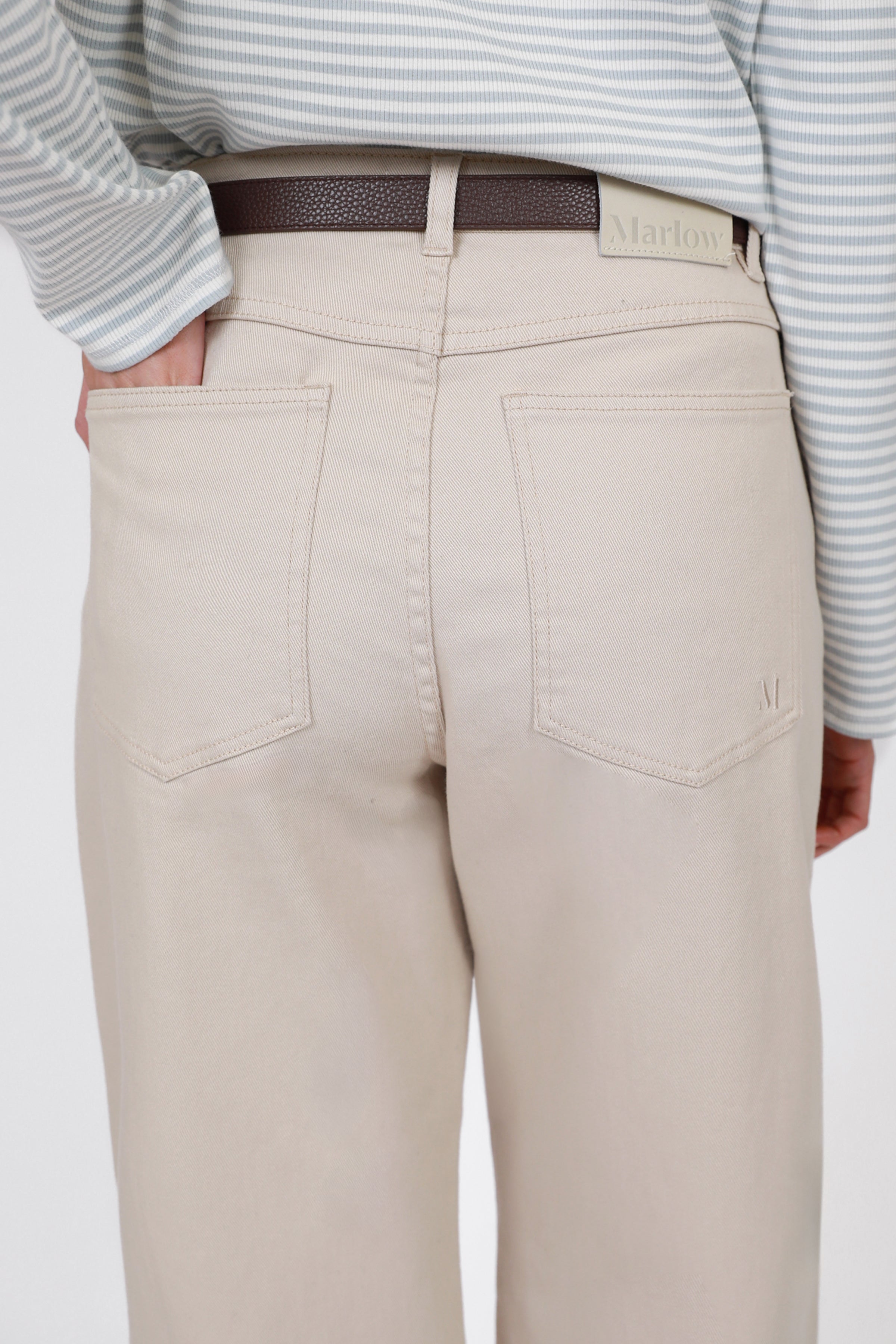 Marlow Curve Barrel Jean Stone (PRE-ORDER)