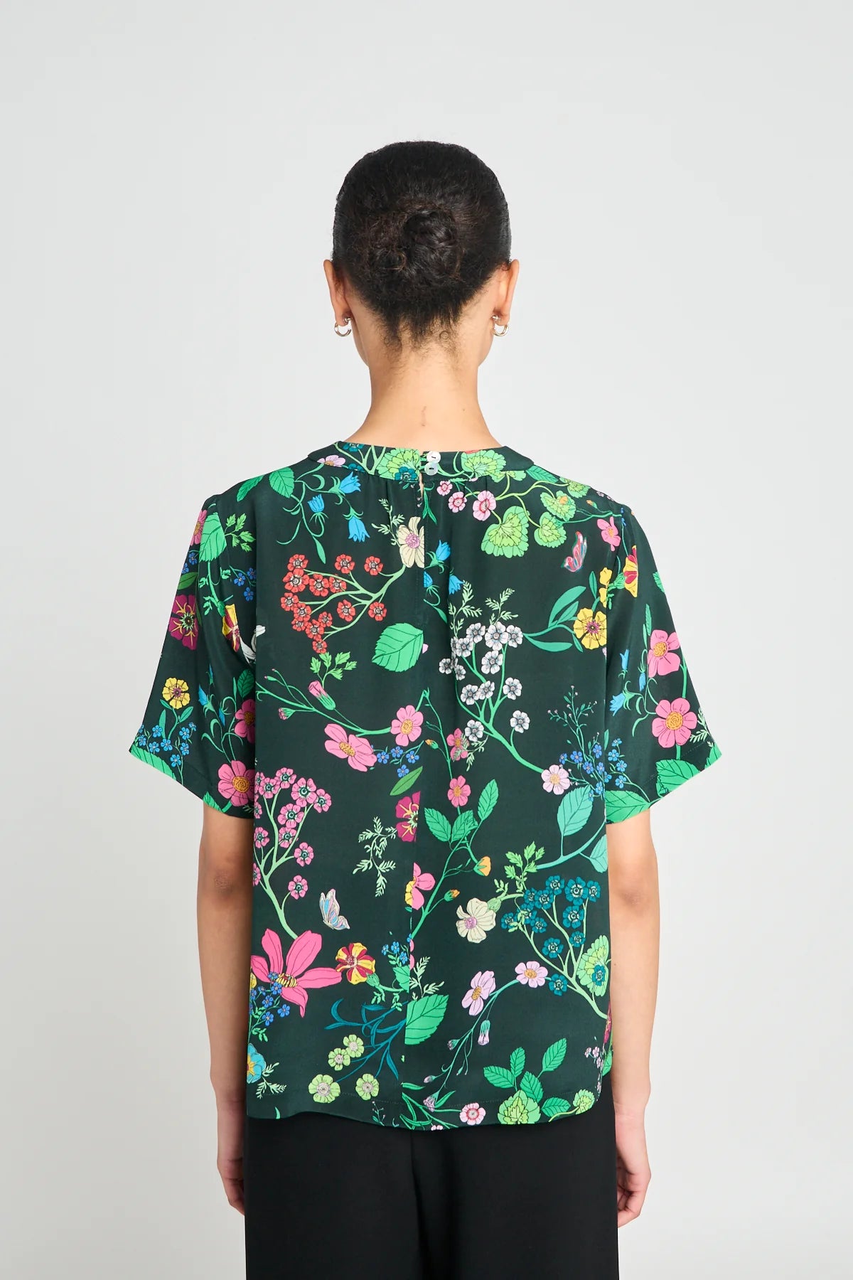 Interpretations Tee - Deep Green Floral