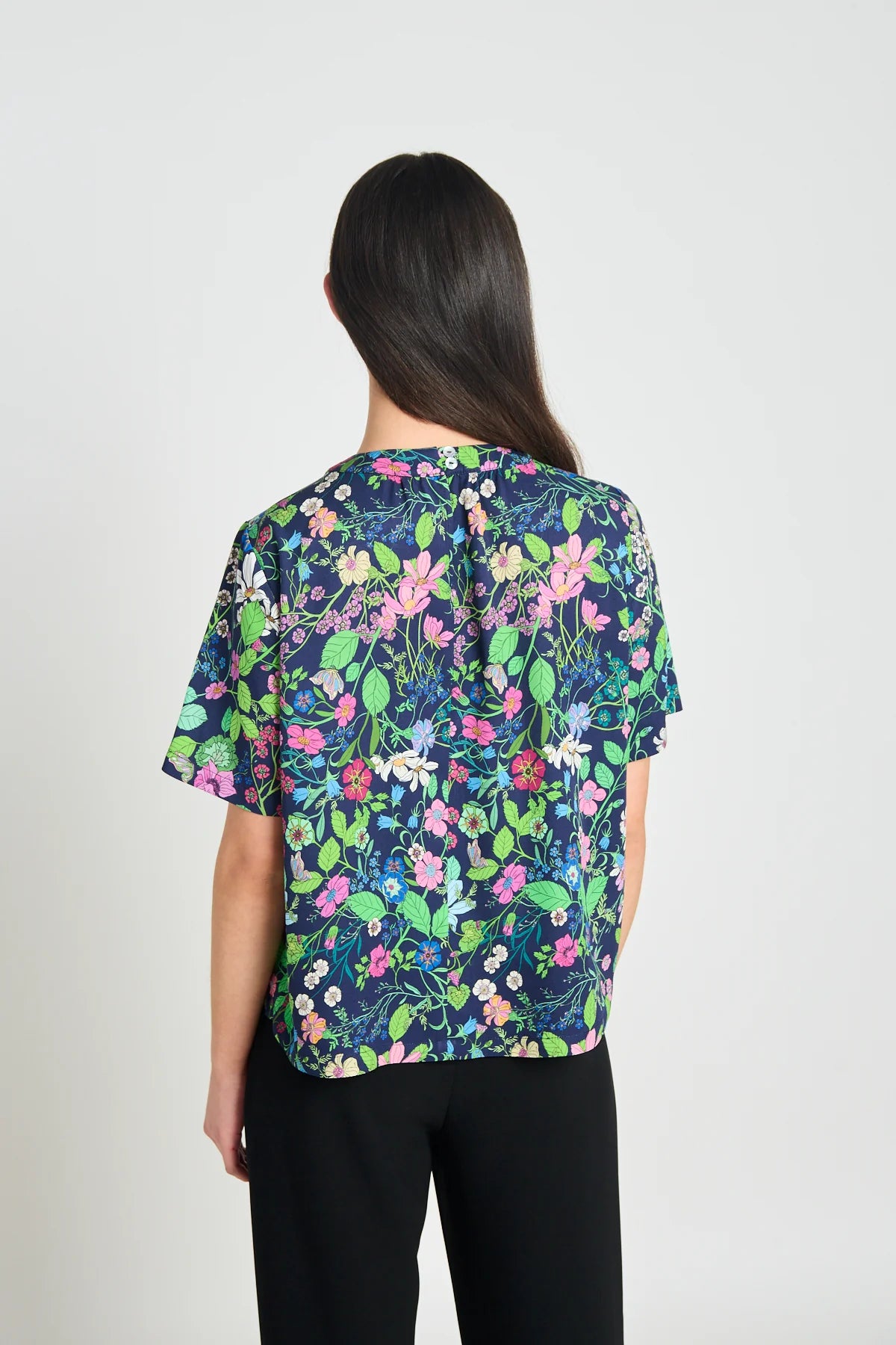 Onwards Tee - Navy Floral