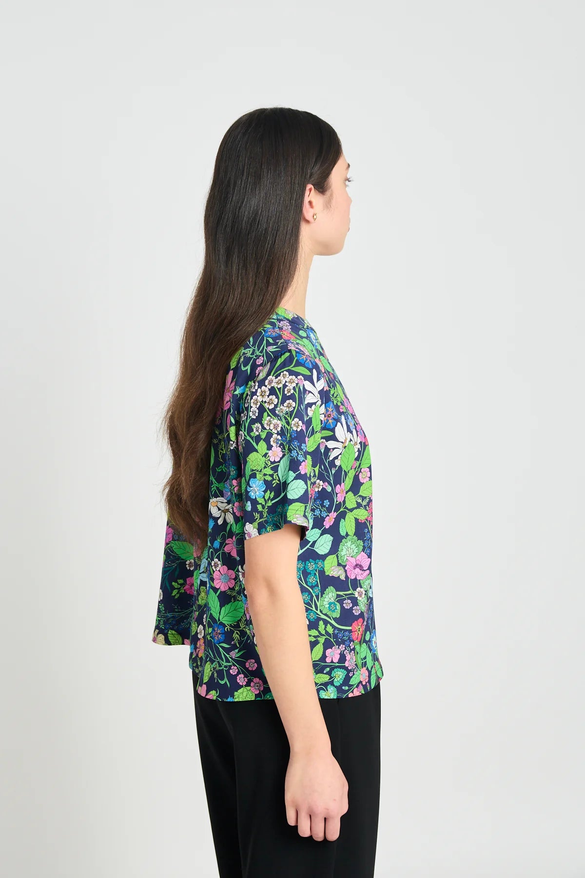 Onwards Tee - Navy Floral