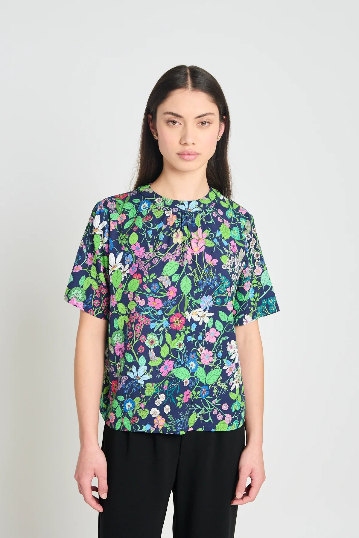 Onwards Tee - Navy Floral