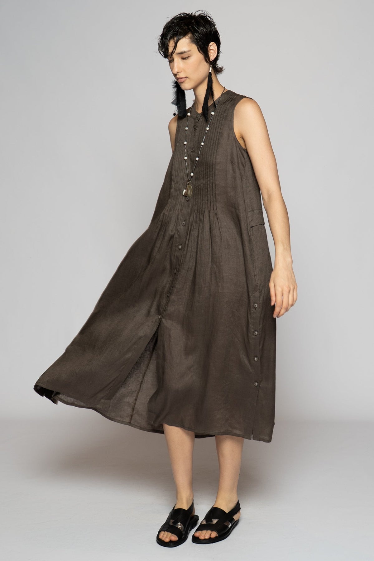 Dogstar Halo Pin Dress - Truffle