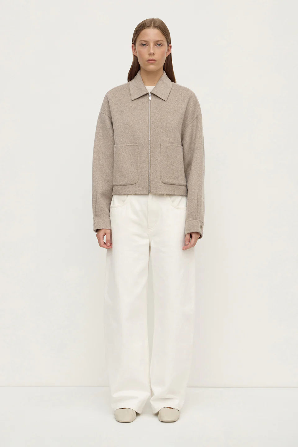 Dallas Wool Jacket - Pebble
