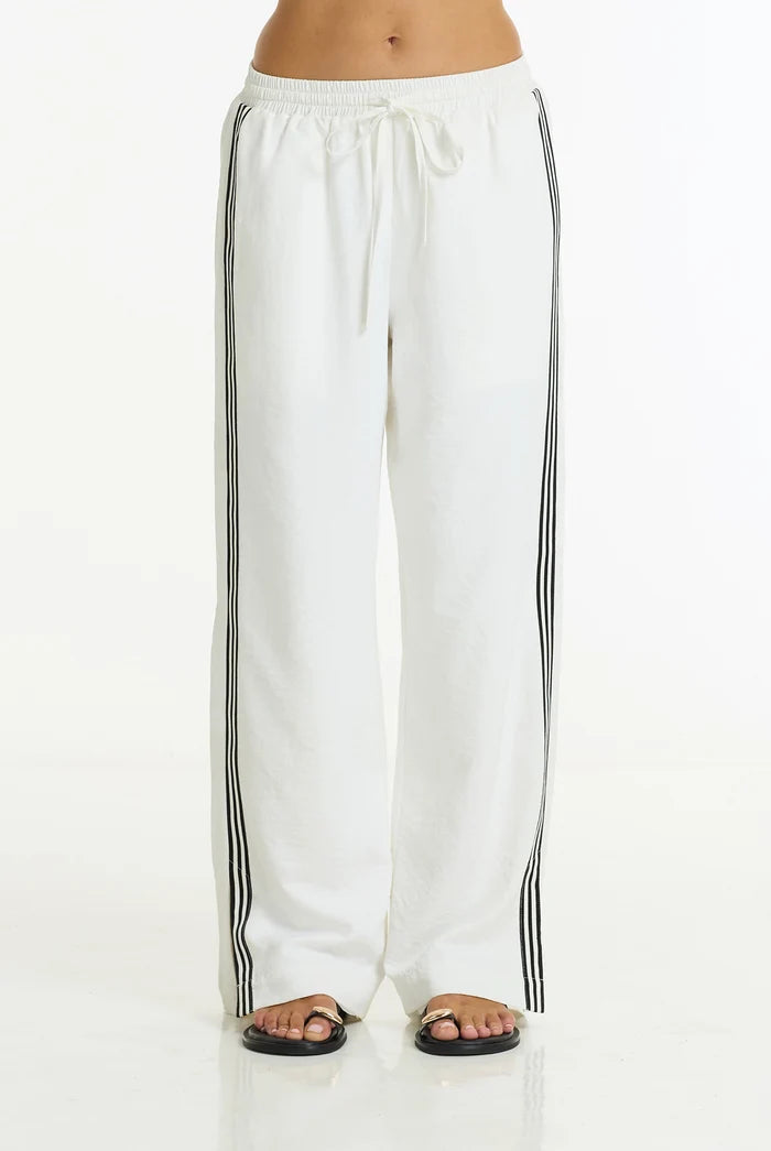 BLAK Diego Side Stripe Pant - White/Black