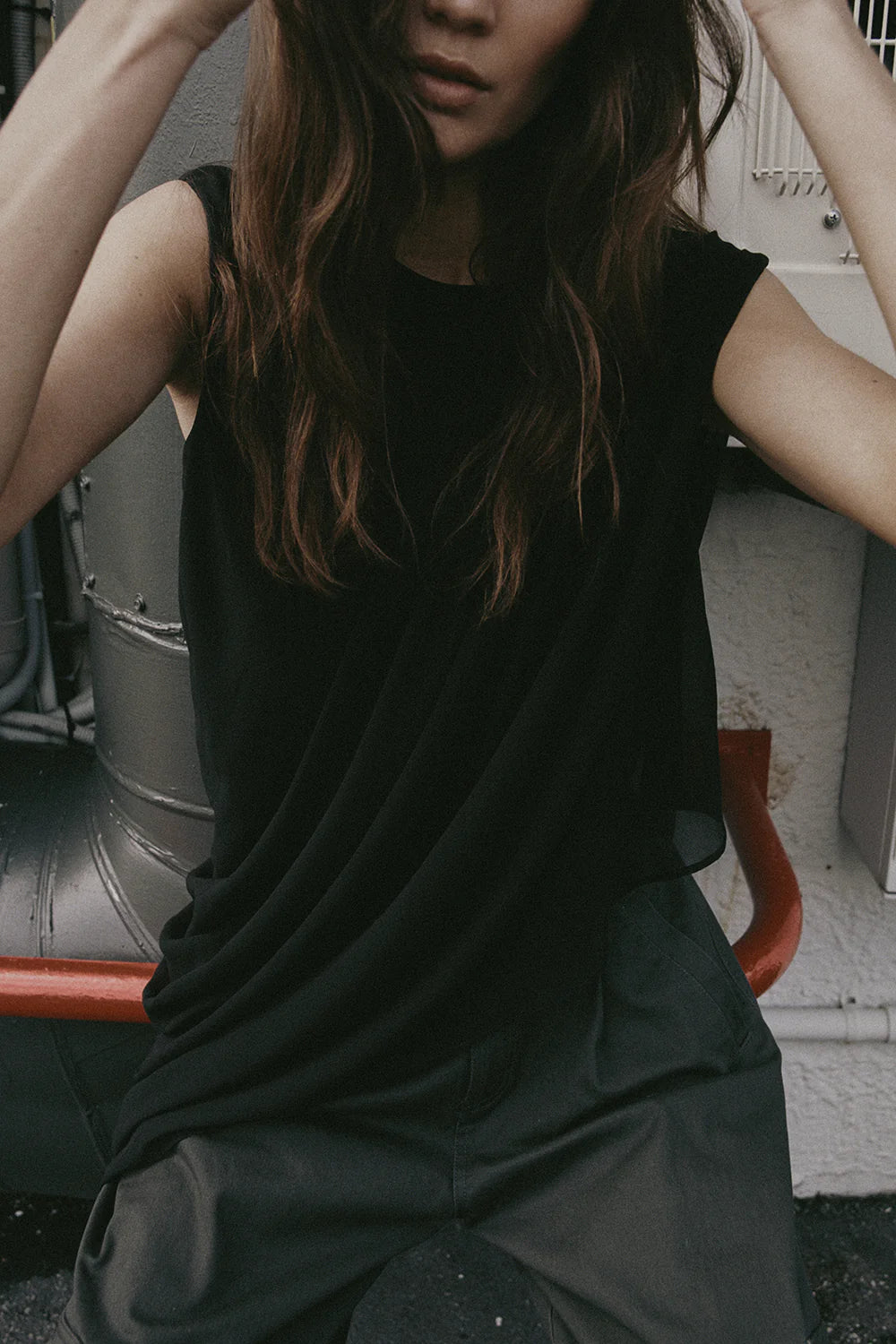 Draped Top - Black