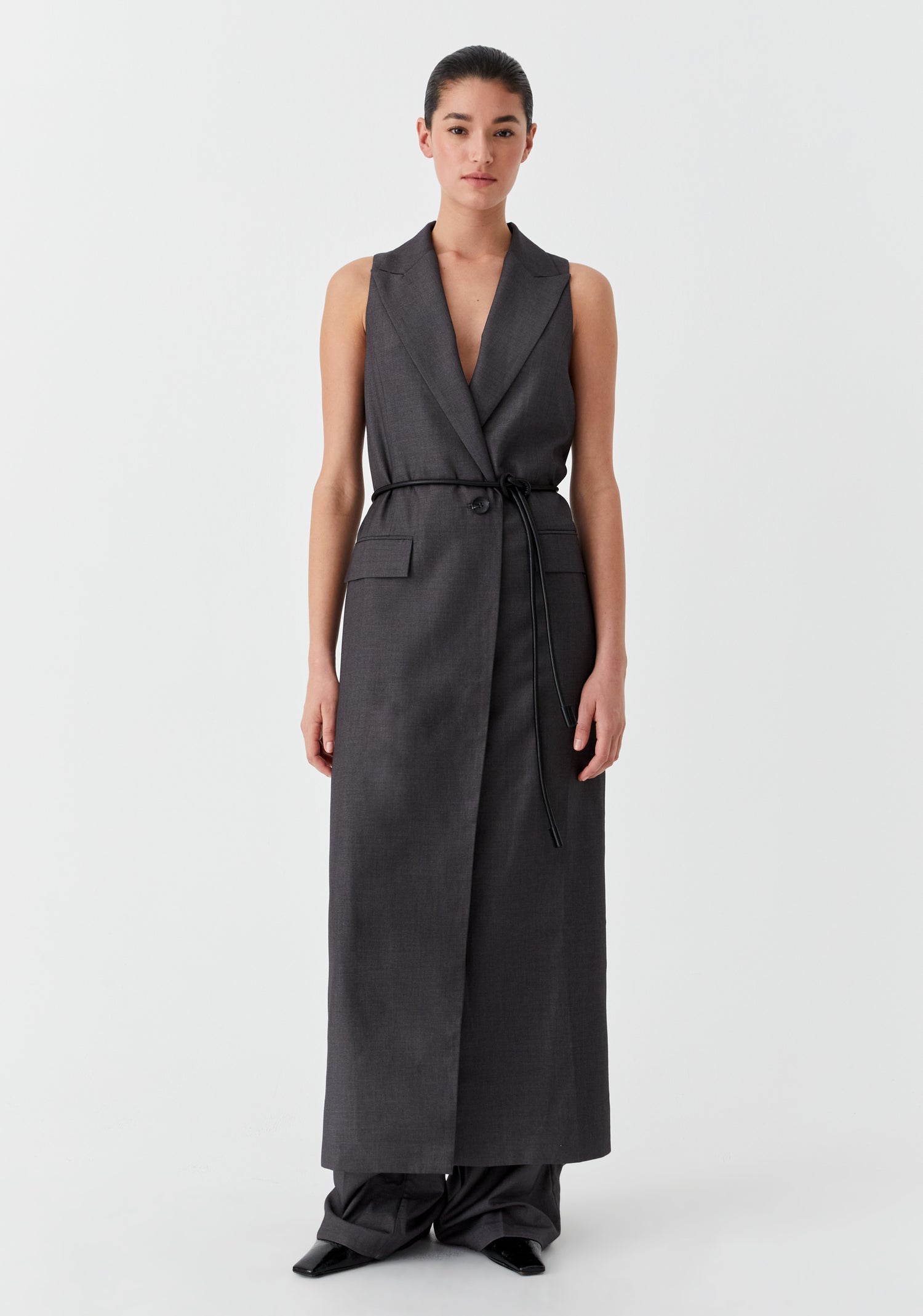 Morrison Vale Vest Dress - Charcoal