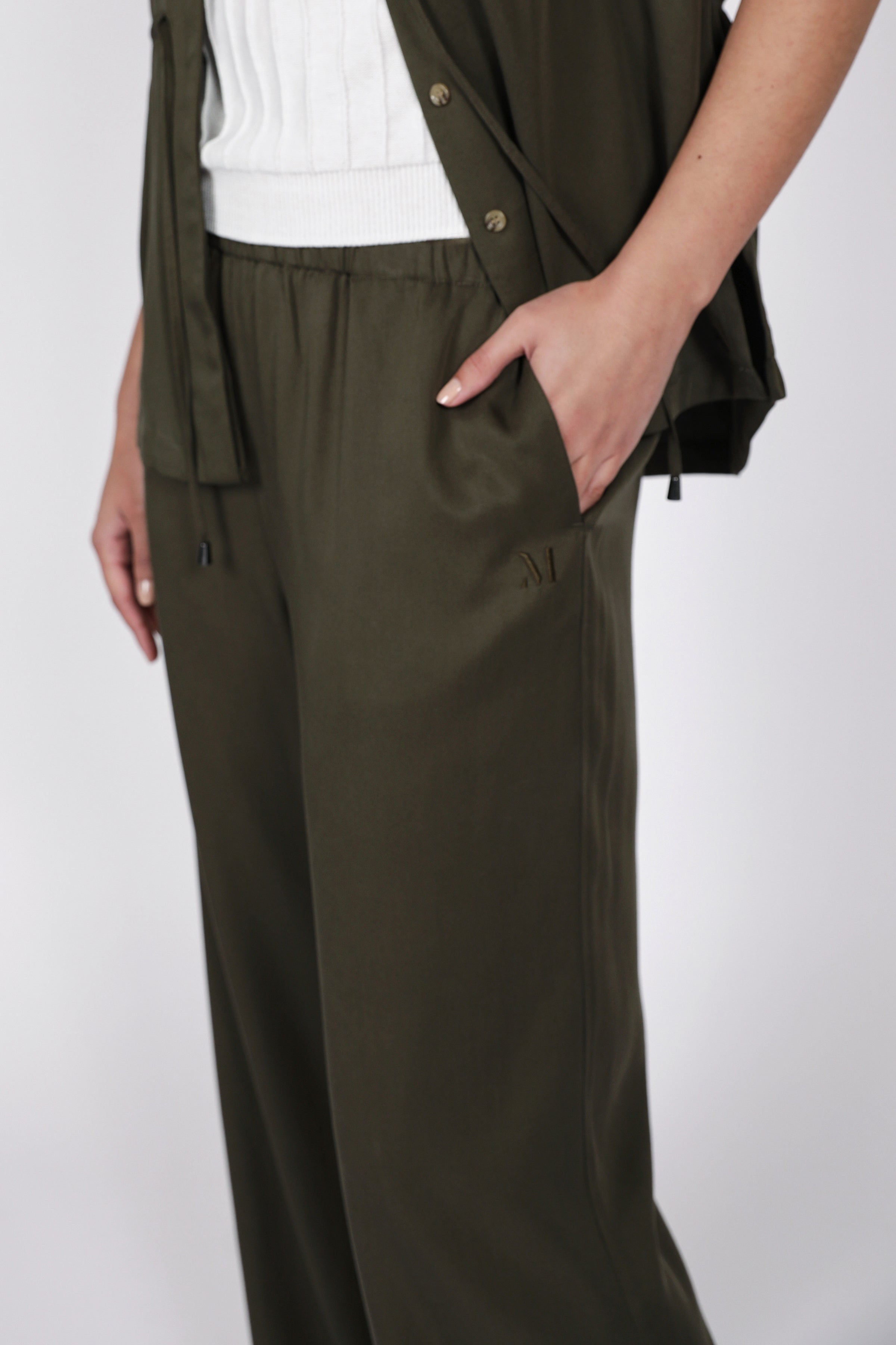 Marlow Eclipse Wide Leg Pant - Spruce