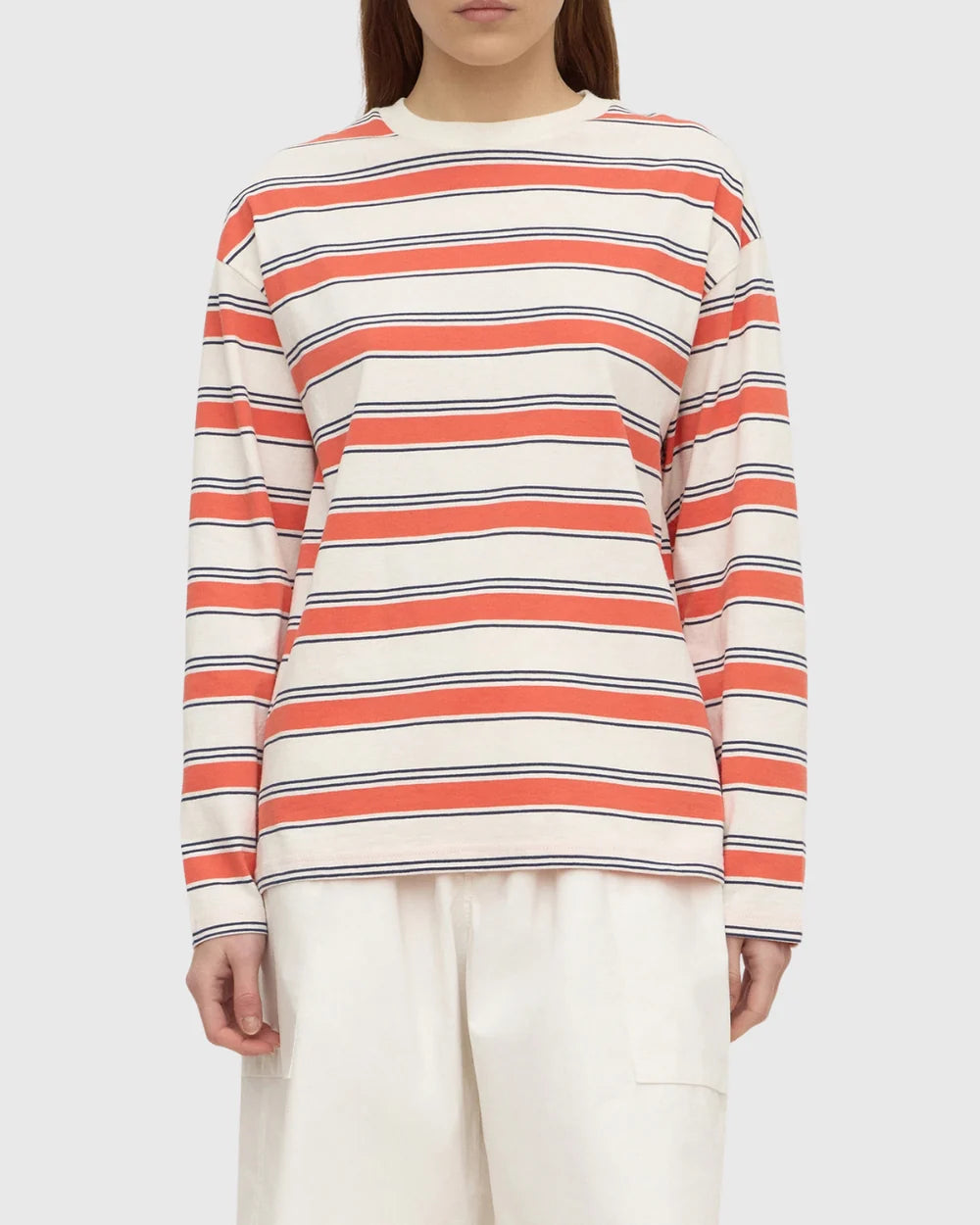 Assembly Label Eliana Stripe Long Sleeve Tee – Dahlia Stripe