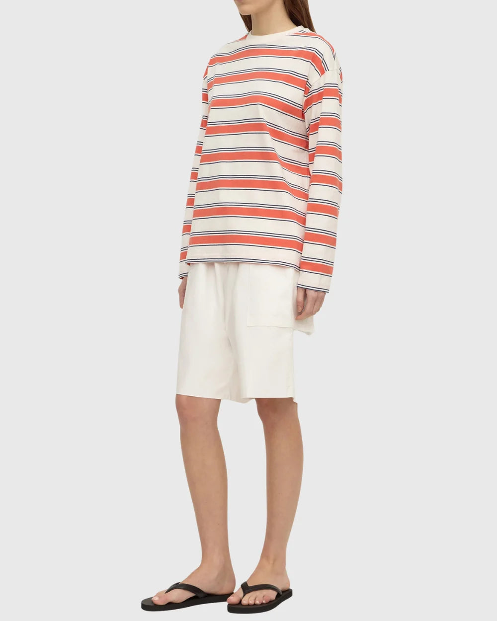 Assembly Label Eliana Stripe Long Sleeve Tee – Dahlia Stripe