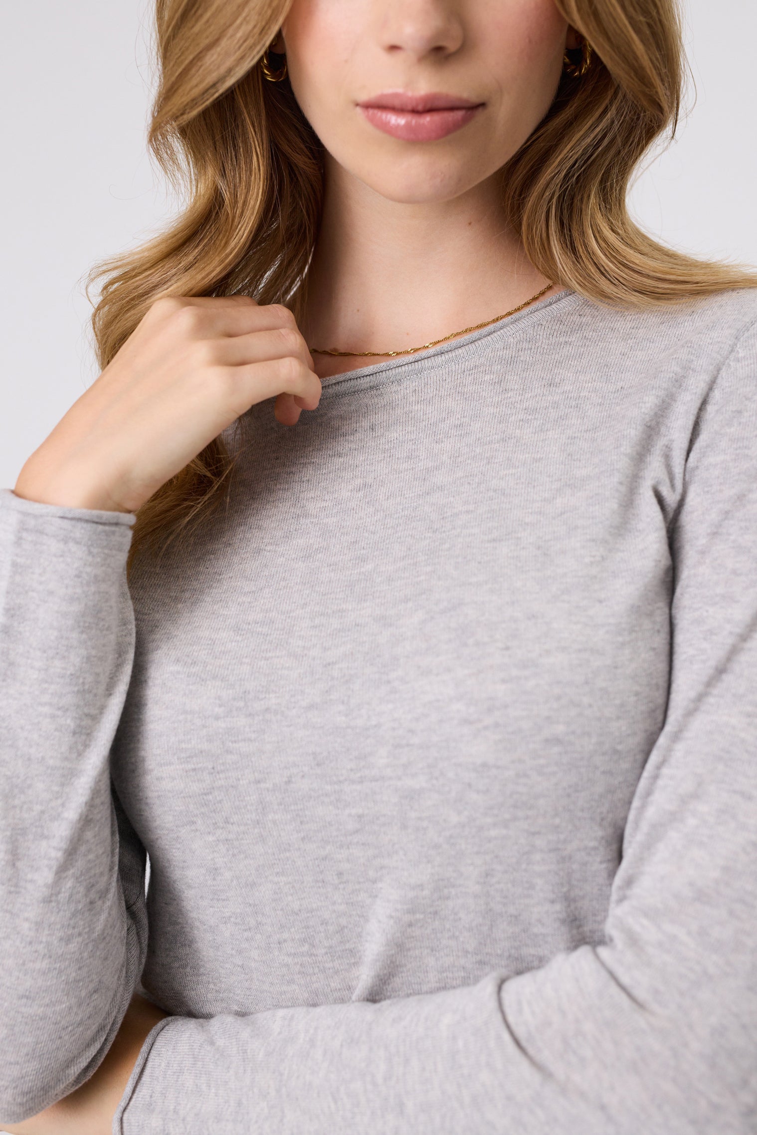 Marlow Encore Knit Crew - Grey Marle