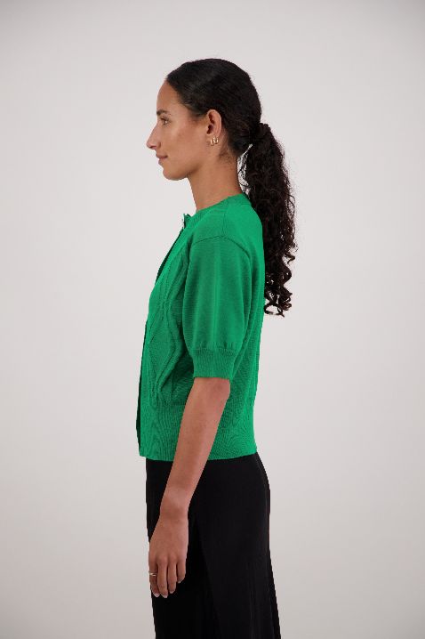 French Emerald Wool Cardigan