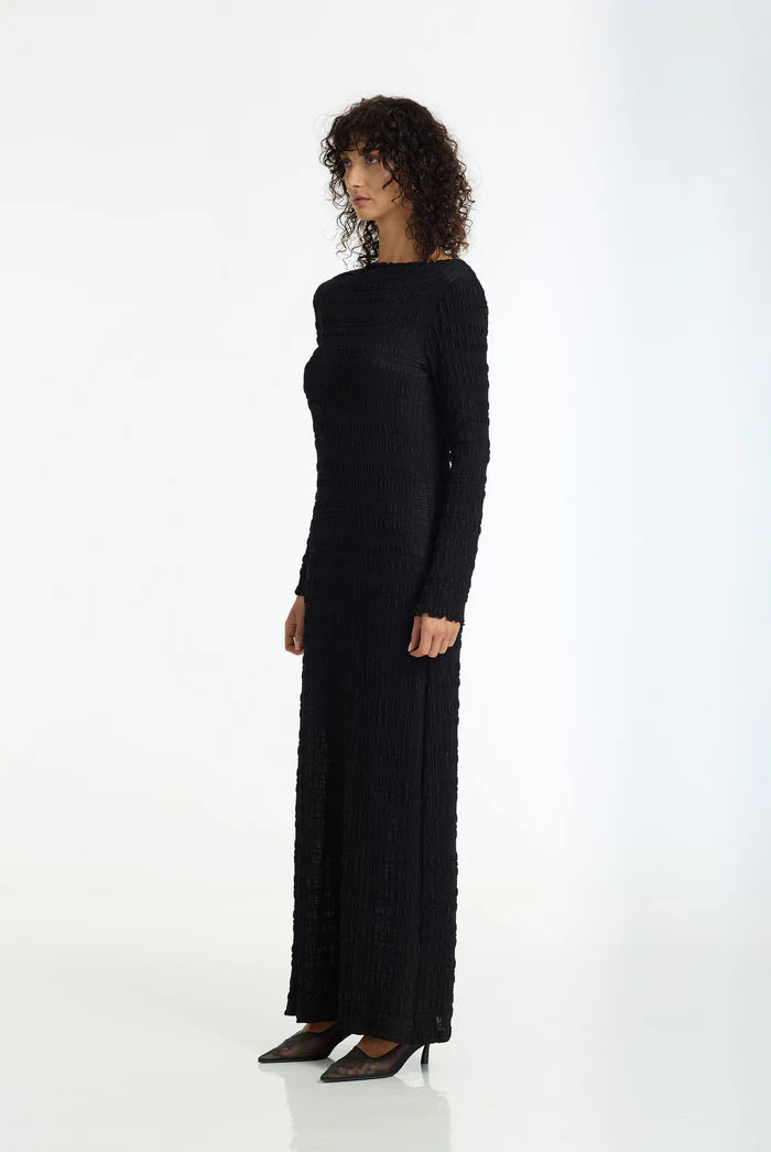 Blak Gigi Long Sleeve Maxi Dress - Black