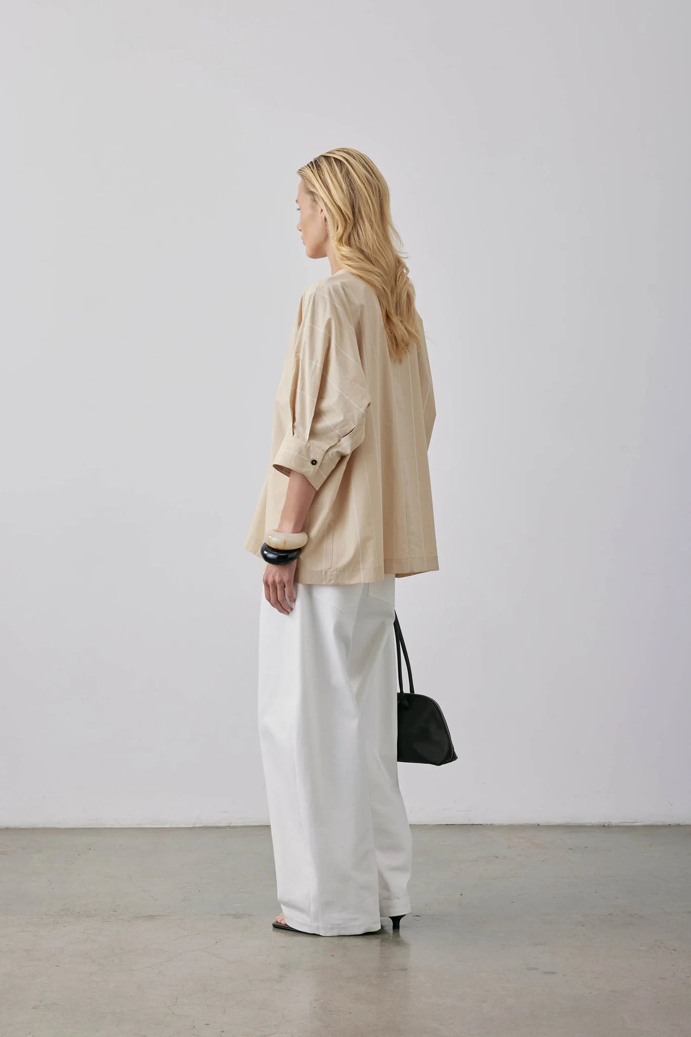 Sorin Top - Hay with Parchment Stripe