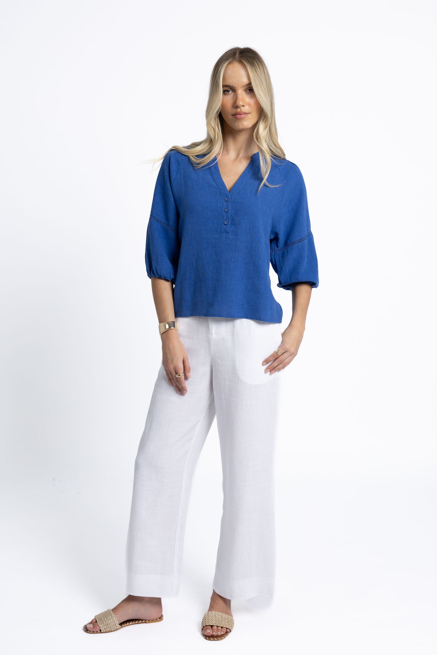 Nixie Blouse - Royal Blue