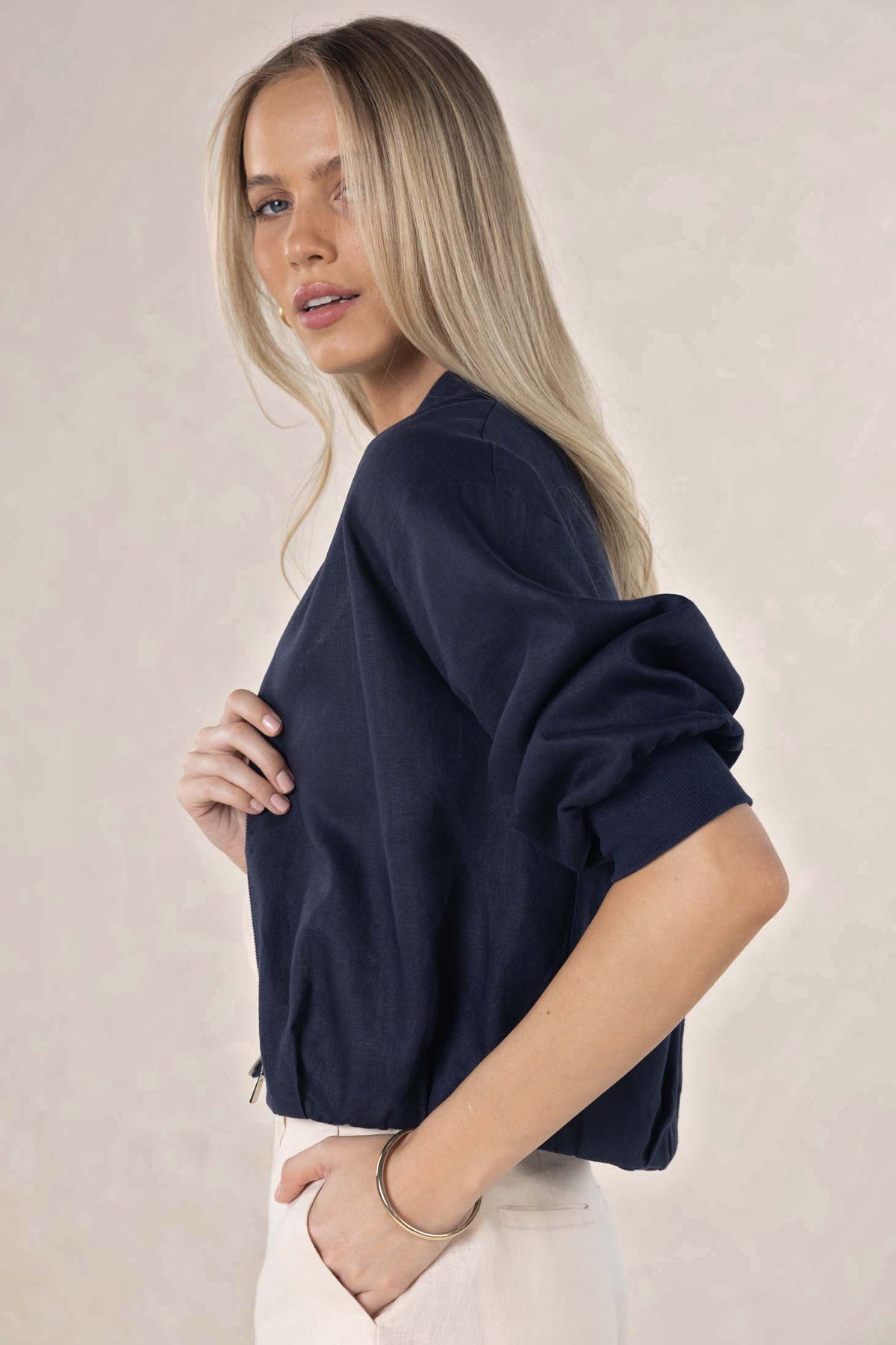 Humidity Arden Bomber Jacket - Navy