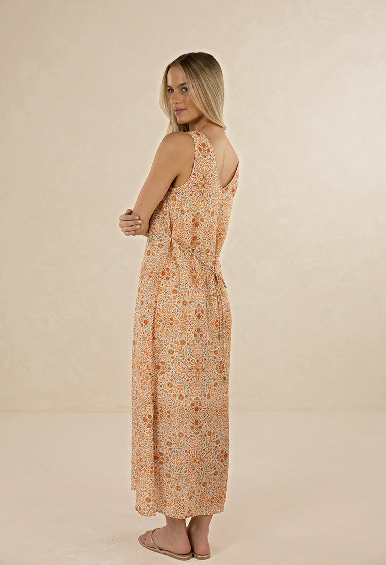 Humidity Mari Maxi Dress - Melon Print