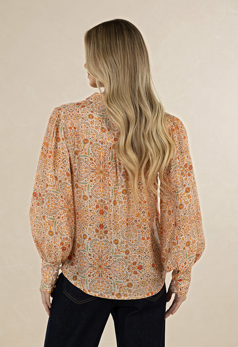 Humidity Ayla Blouse - Melon Print