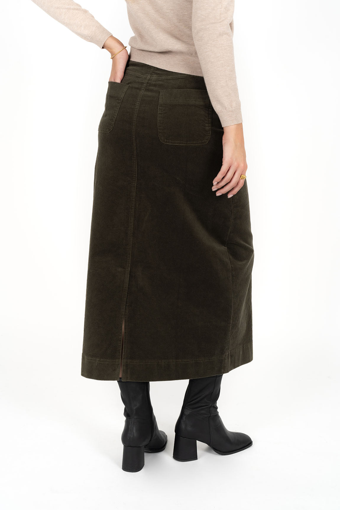 Humidity Billie Cord Skirt - Midnight