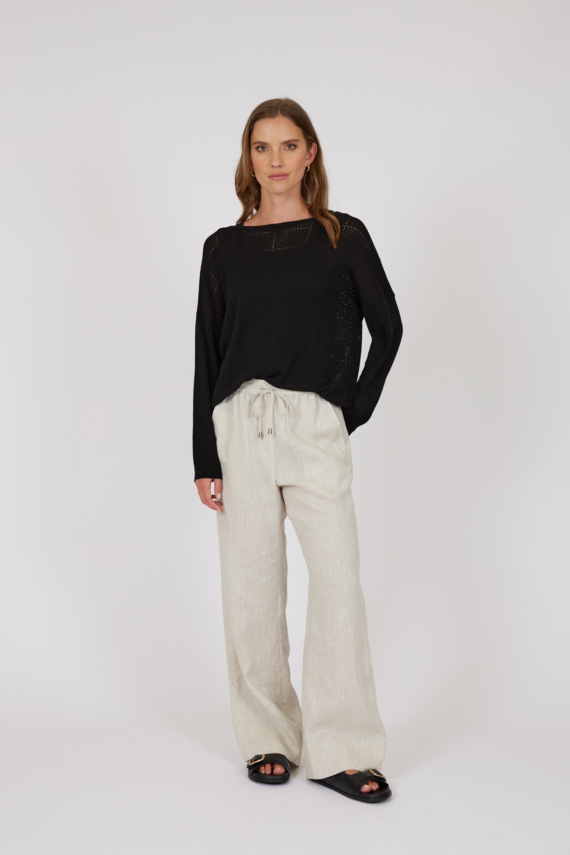 Halo Knit Long Sleeve - Black