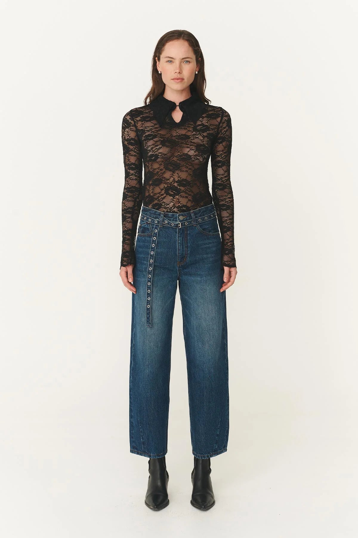 Charlotte Rose Lace Top - Noir