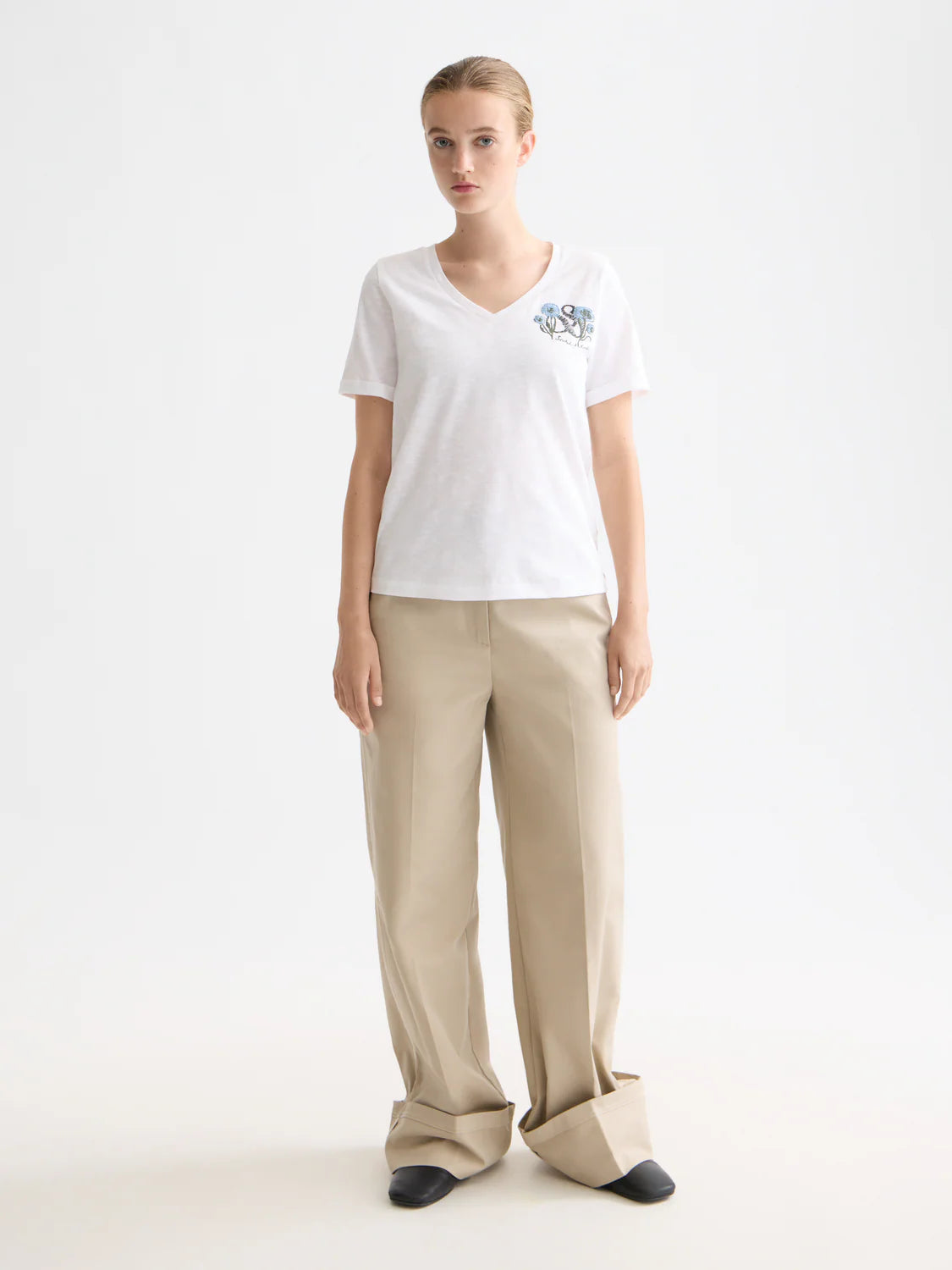 Luca Wide Leg Cuff Pant - Taupe