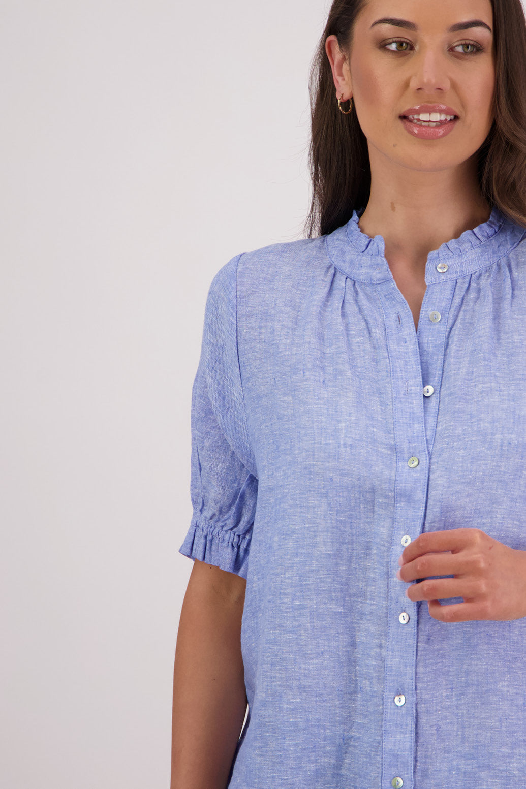 Briarwood Tom Linen Shirt - Sky Blue