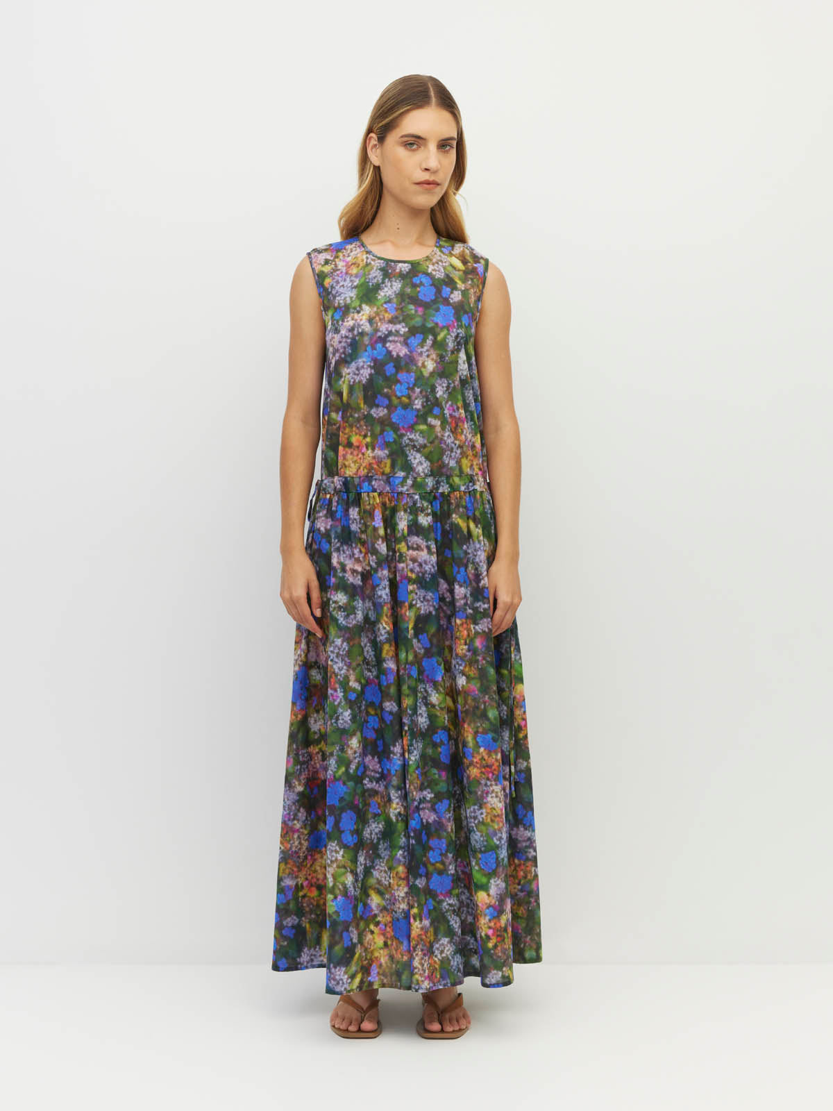 Juliette Hogan Romi Dress (Electric Meadow Cotton) Blue Light