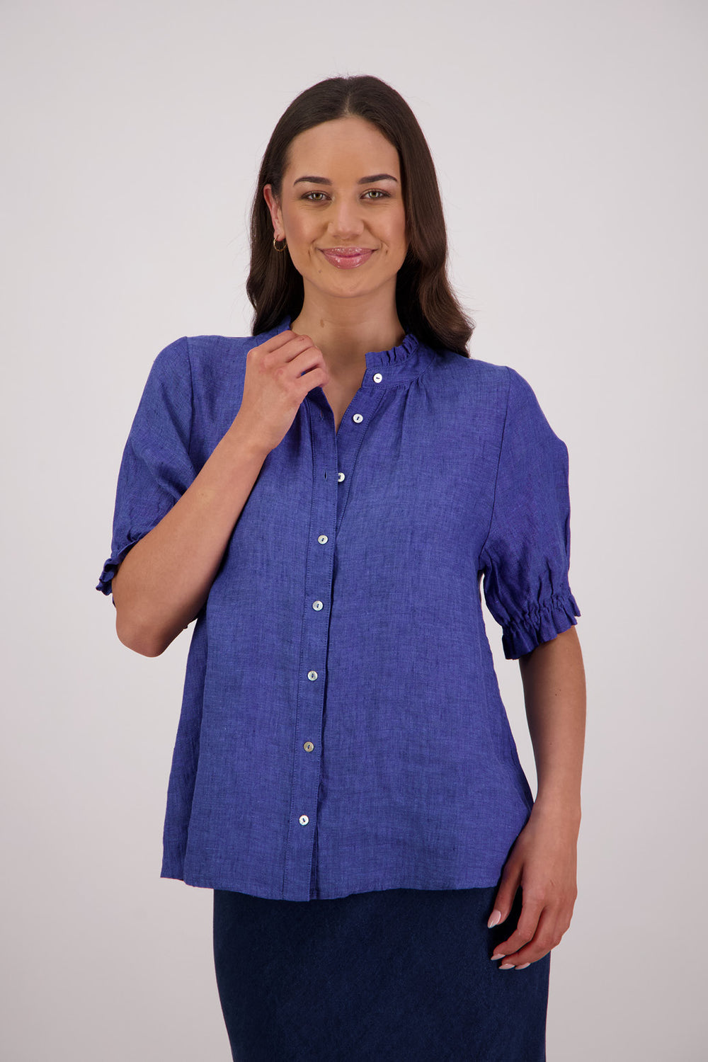 Briarwood Tom Linen Shirt - Blue