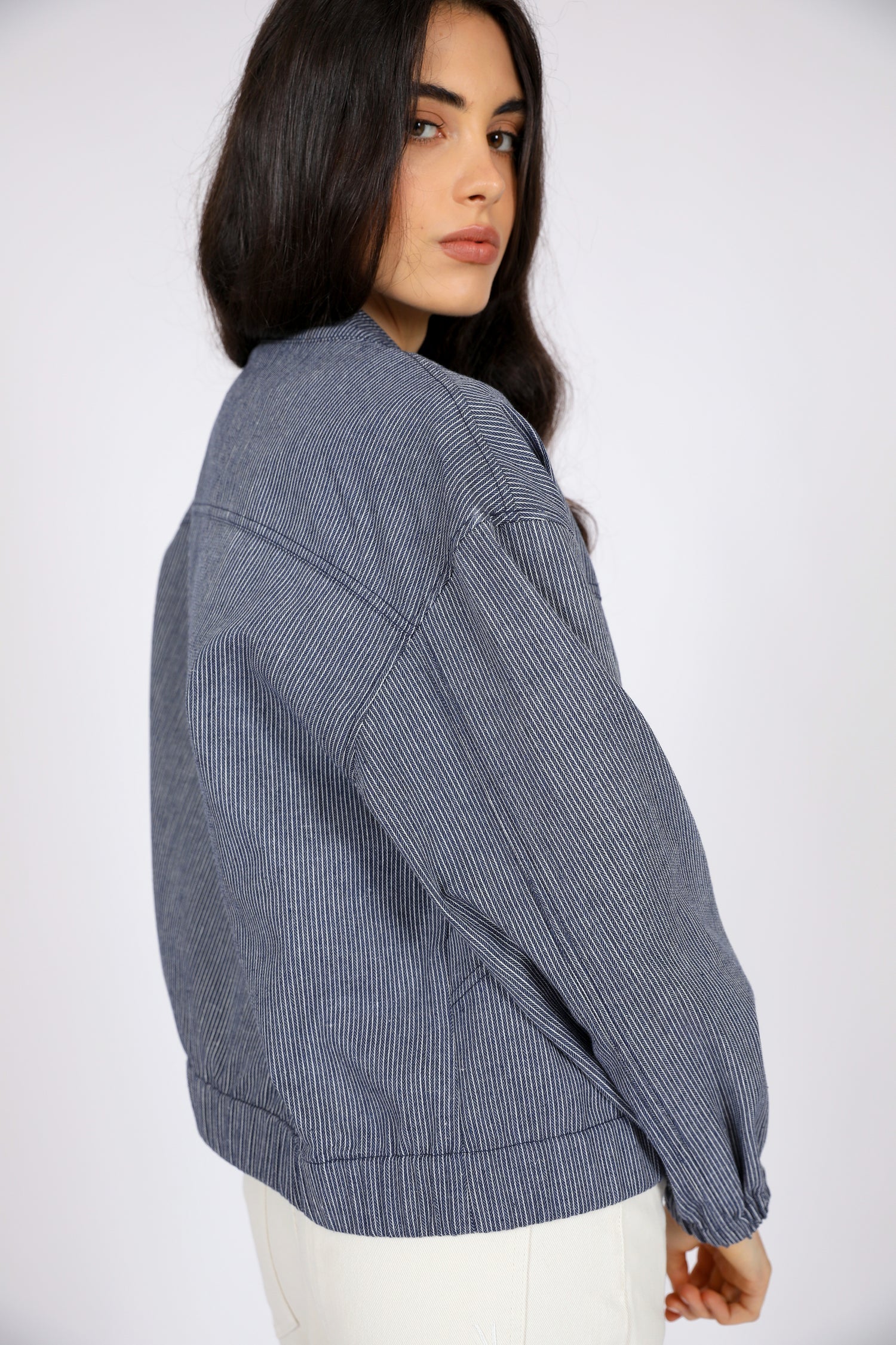 Beam Bomber Jacket - Ink Stripe