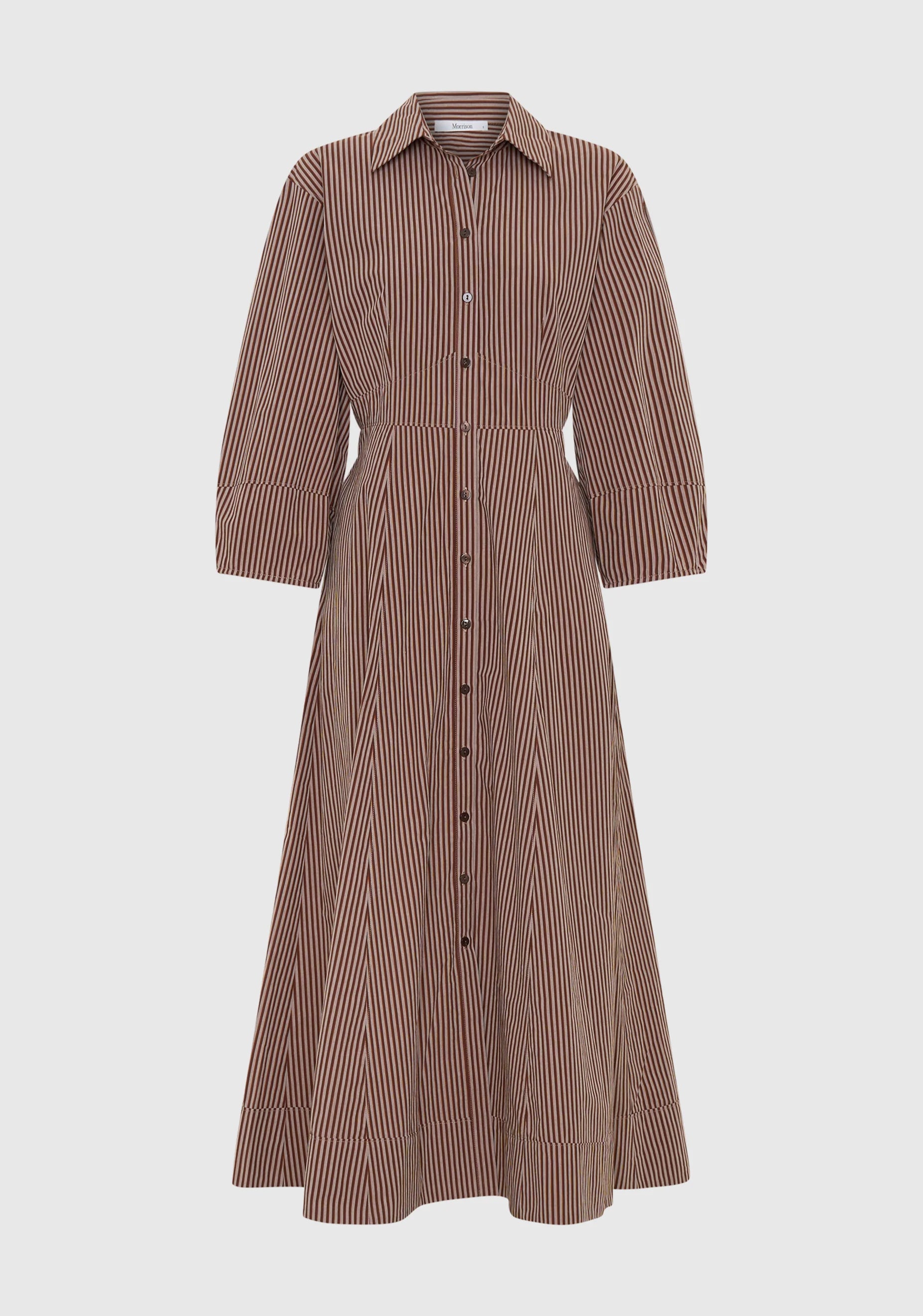 McKenna Stripe Dress - Chocolate