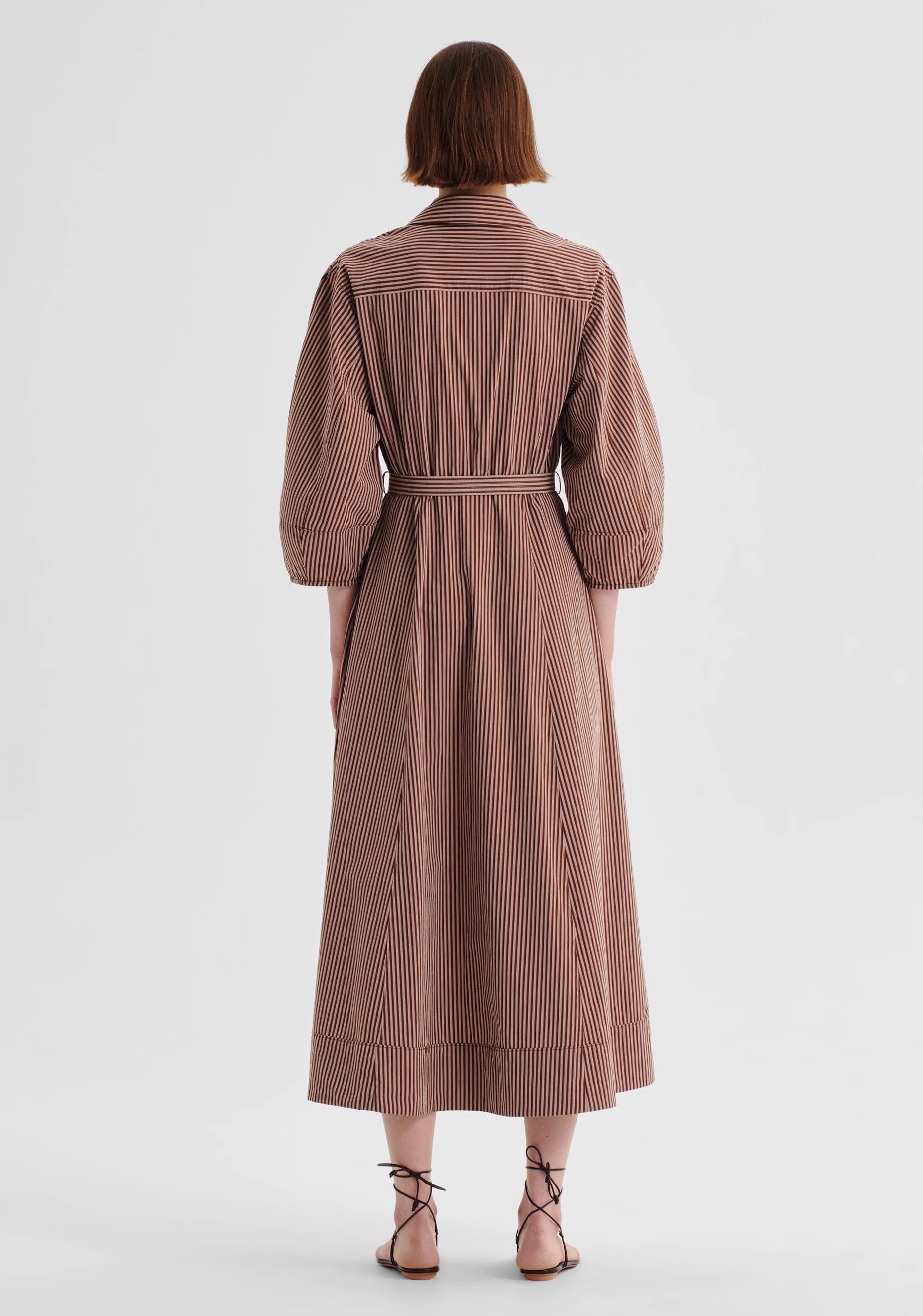 McKenna Stripe Dress - Chocolate