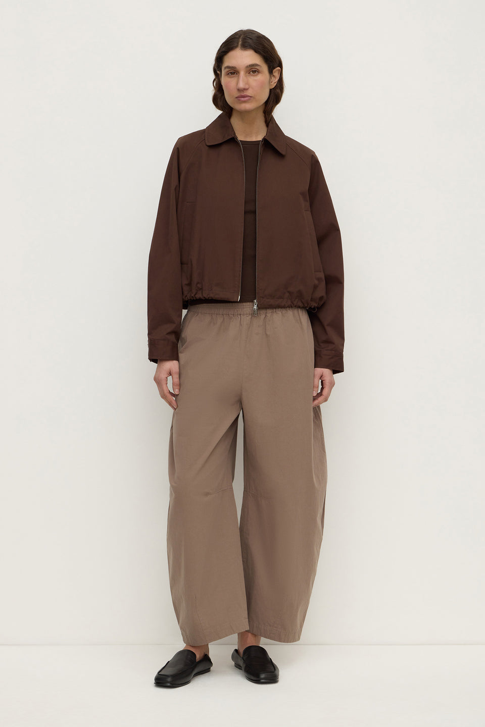 Assembly Label Elaine Washed Cotton Pant - Dark Sand