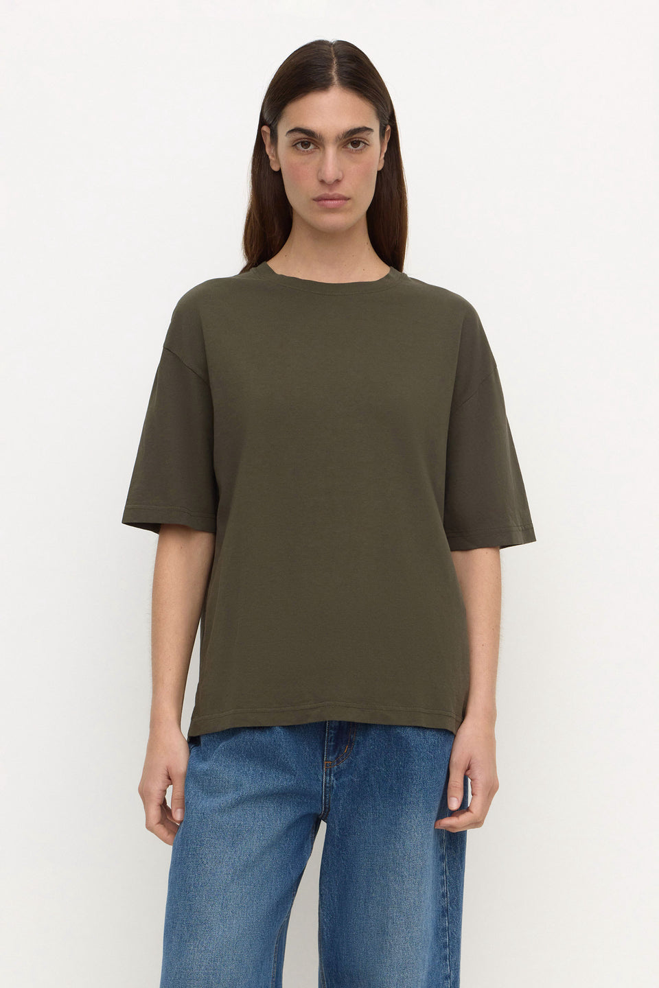 Assembly Label Kira Cotton Hemp Tee - Dark Military