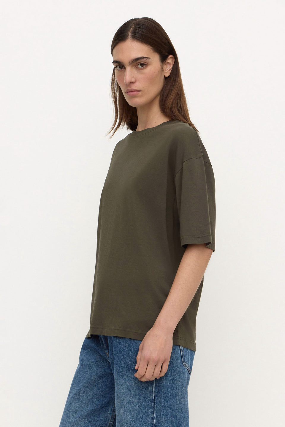 Assembly Label Kira Cotton Hemp Tee - Dark Military