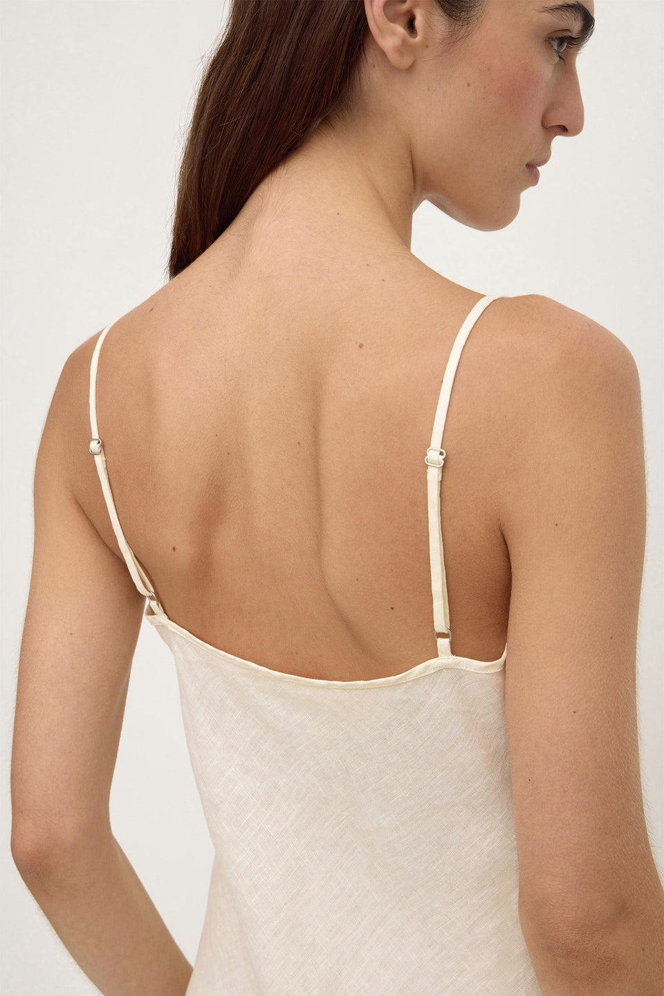 Assembly Label Colette Linen Slip Dress - Vanilla