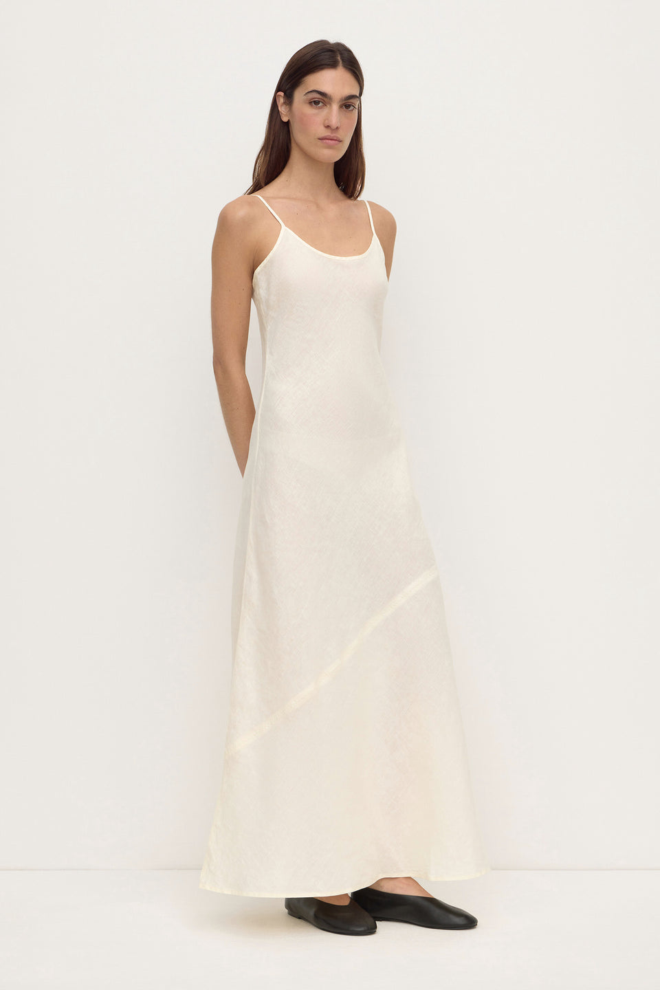 Assembly Label Colette Linen Slip Dress - Vanilla