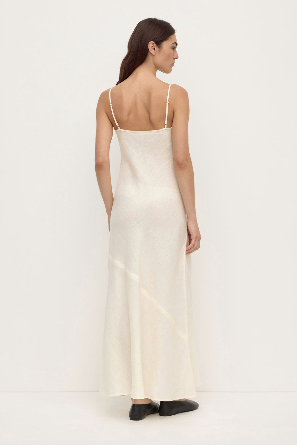 Assembly Label Colette Linen Slip Dress - Vanilla