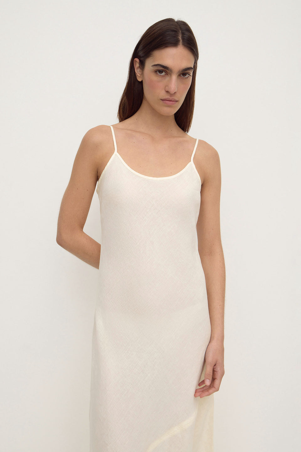 Assembly Label Colette Linen Slip Dress - Vanilla