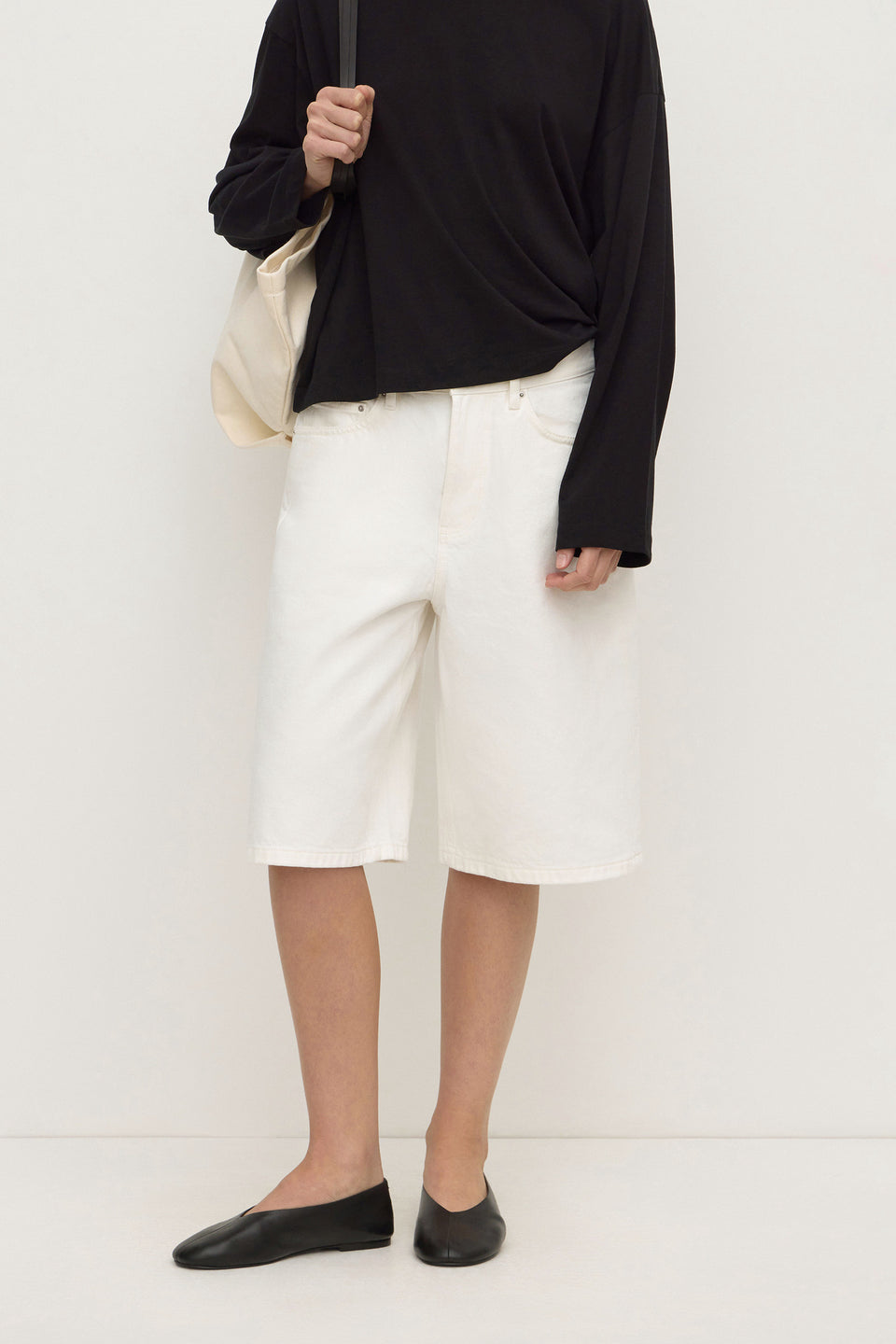 Assembly Label Relaxed Denim Short - Vintage White