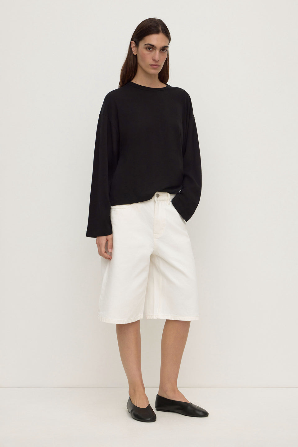 Assembly Label Relaxed Denim Short - Vintage White
