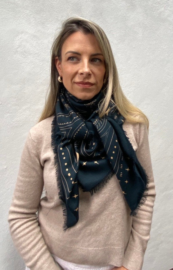 Dark Hampton - The Quin Wool Silk Scarf