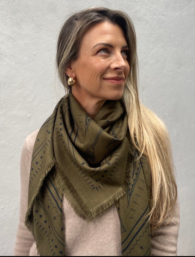 Dark Hampton - The Yorke Wool Silk Scarf